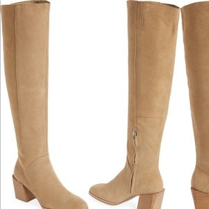 Knee high tan boot